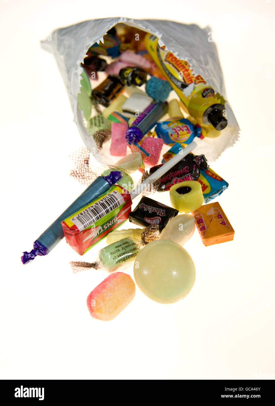 Pick and Mix Sweets. A selection of sweets from a pick and mix Stock Photo