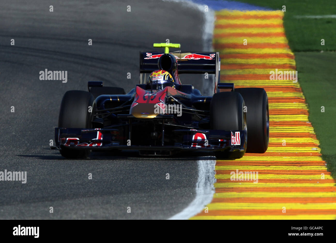 Red Bull's Jaime Alguersuari during the Formula One Testing Session Stock Photo