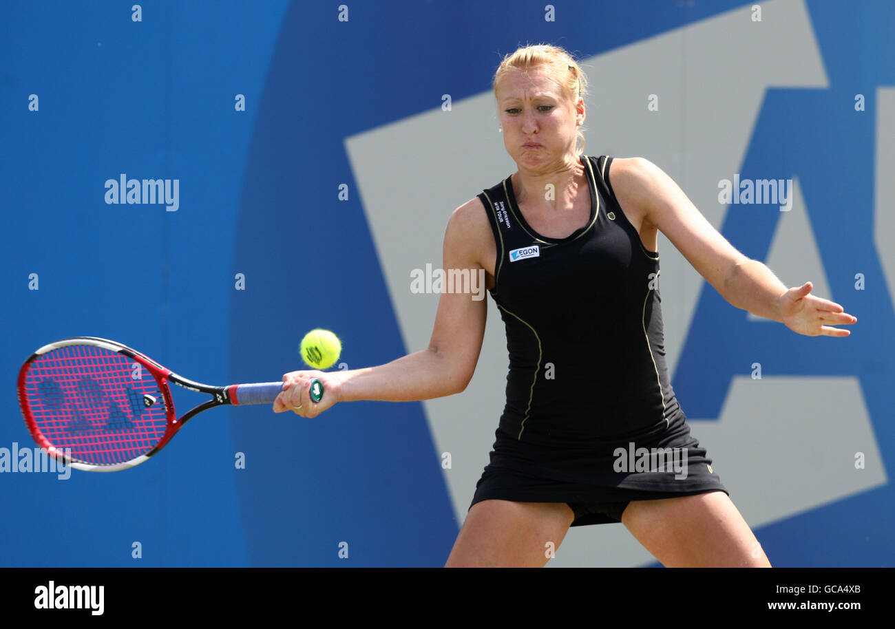 Great Britain's Elena Baltacha in action against Russia's Anastasia ...