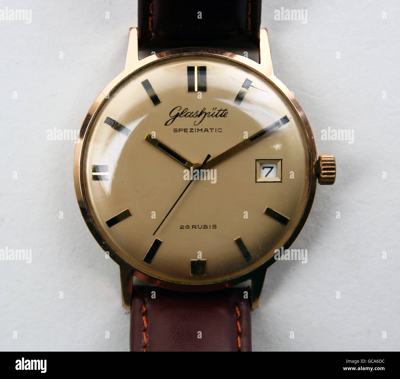 clocks, watch for man, Glashuette Spezimatic with date function, made by  VEB Uhrenwerk Glashütte, GDR, 1960s, Additional-Rights-Clearences-Not  Available Stock Photo - Alamy