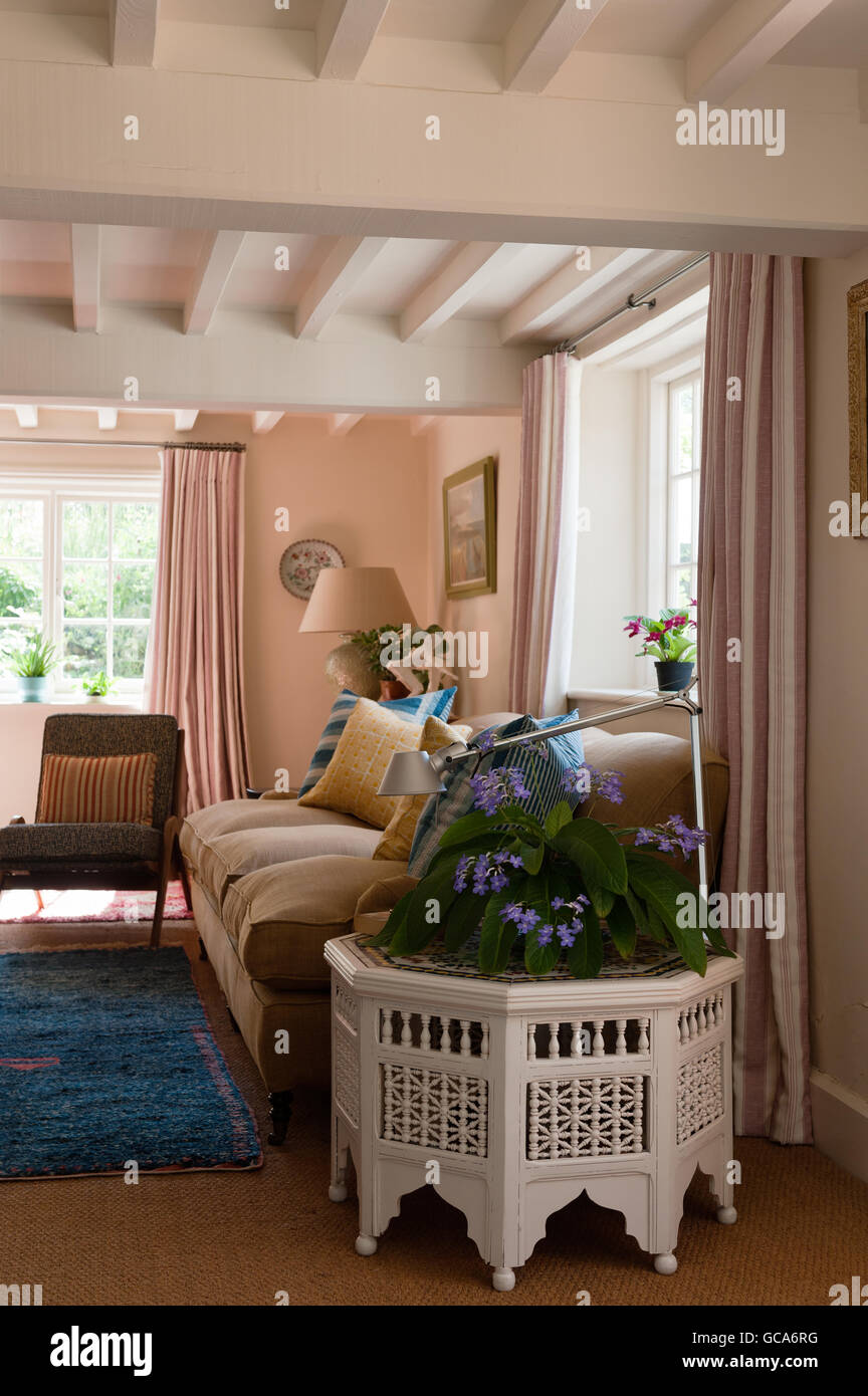 White moroccan octagonal occasional table hires stock photography and