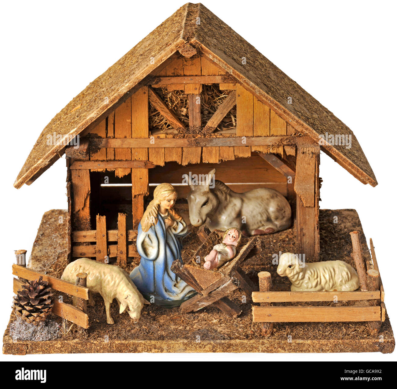 Christmas Cribs Nativity Scene Germany Circa 1956 Stock Photo