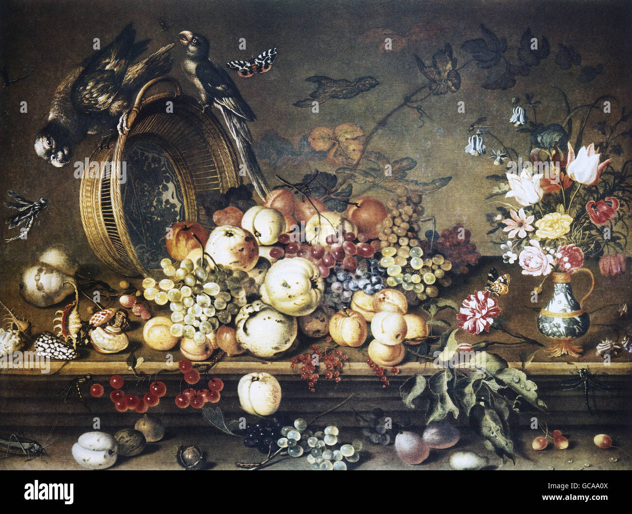 fine arts, Van der Ast, Balthasar (1594 - 1657), painting, 'Sill life with Fruits', , Artist's Copyright has not to be cleared Stock Photo