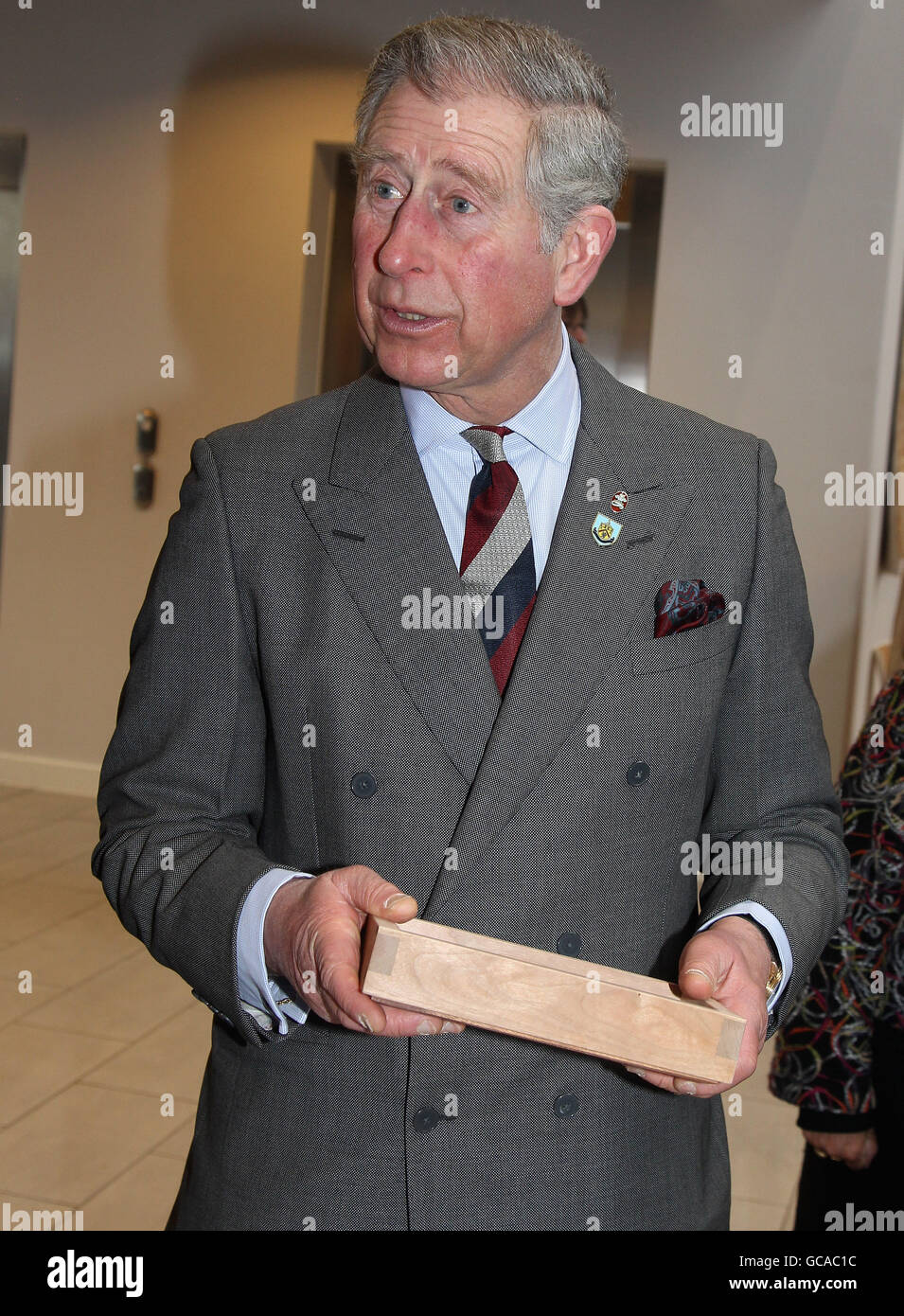 The Prince of Wales visits Burnley College / University of Central Lancashire Campus in Burnley, Lancashire. Stock Photo