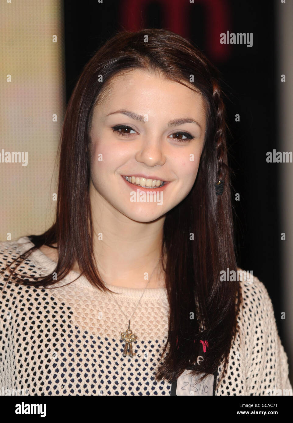 Kathryn Prescott, who plays Emily Fitch in TV drama Skins, during a Skins book signing at HMV Oxford Street in central London. Stock Photo
