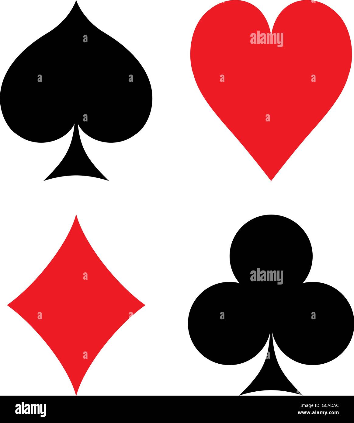 Vector Symbols Of Playing Cards Illustrator Eps 10 Stock Vector Image 