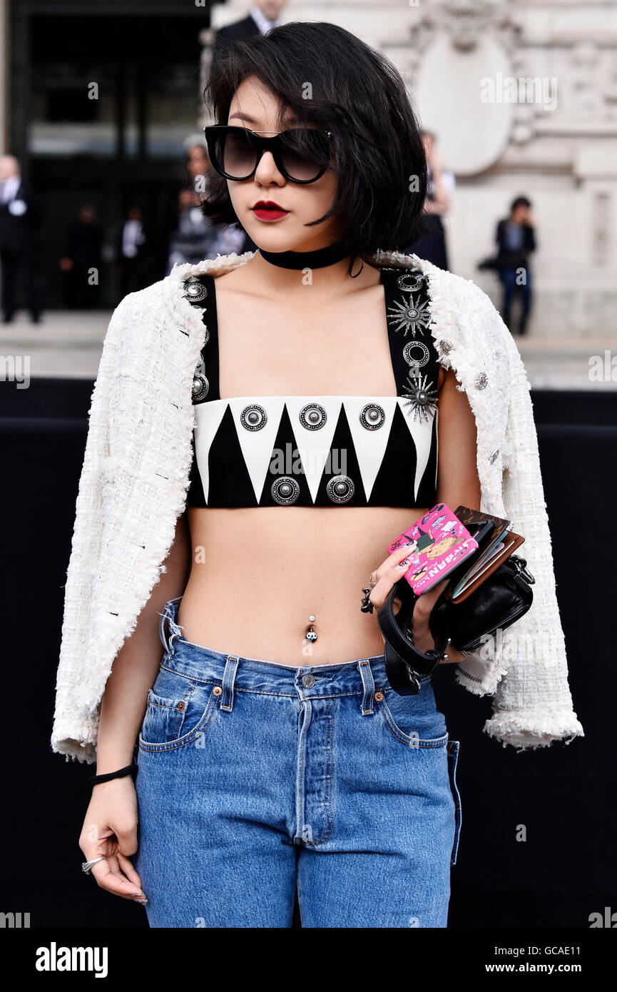 Outside Chanel - Paris Fashion Week Haute Couture A/W 2016-2017 Stock Photo