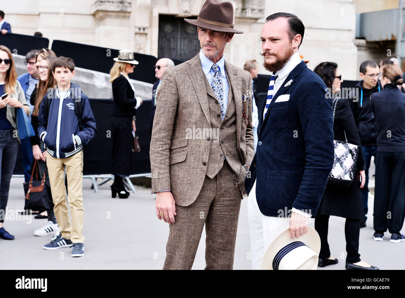 Outside Chanel - Paris Fashion Week Haute Couture A/W 2016-2017 Stock Photo