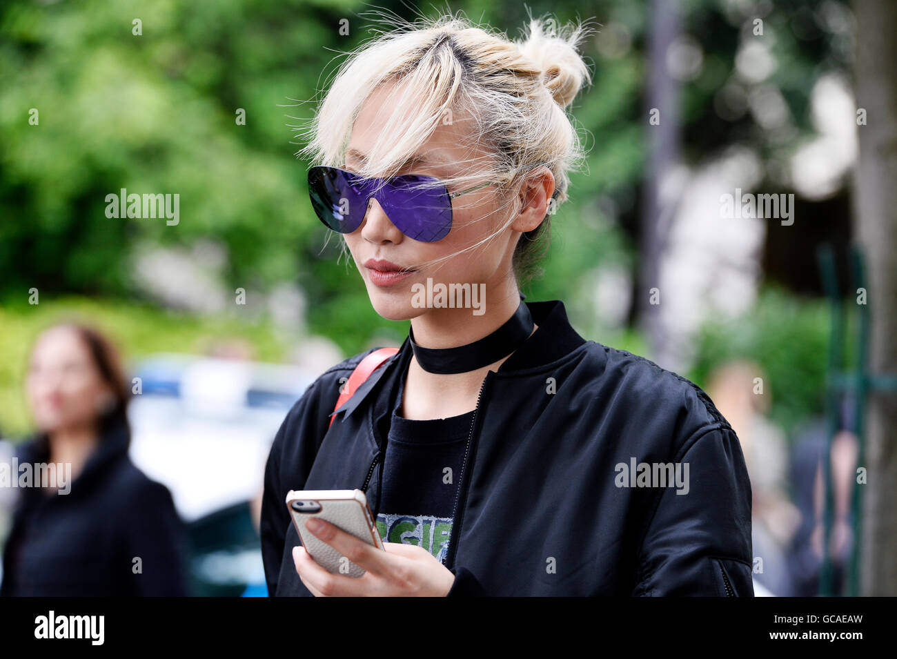 Soo Joo Park Korean supermodel - Paris Fashion Week Haute Couture A/W 2016-2017 at Chanel show Stock Photo