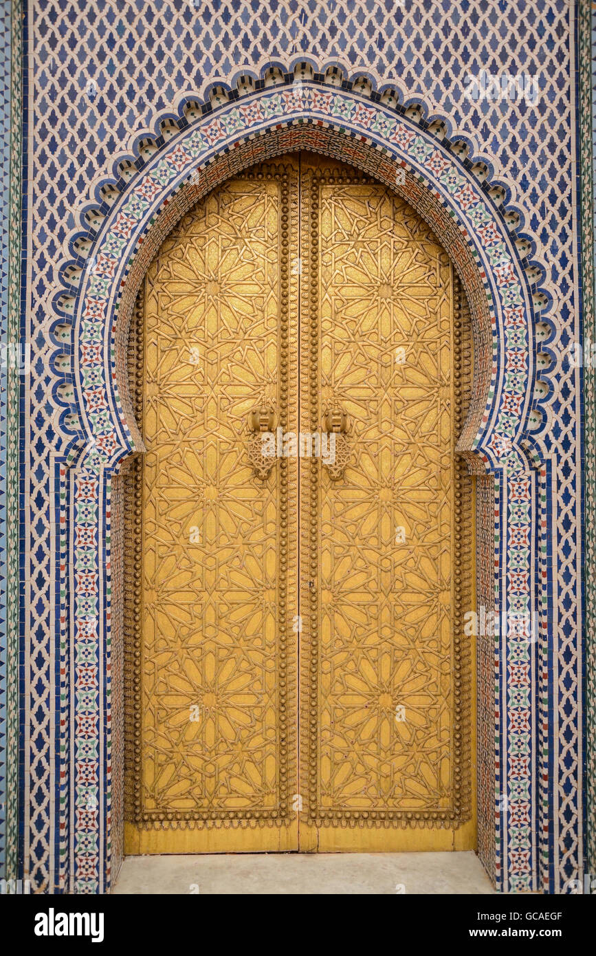 Gates of the medina in Fes, Morocco Stock Photo