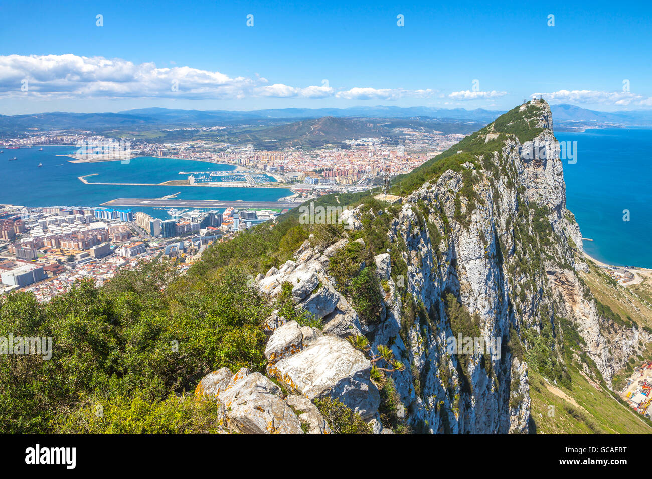 Top of Gibraltar Rock Stock Photo