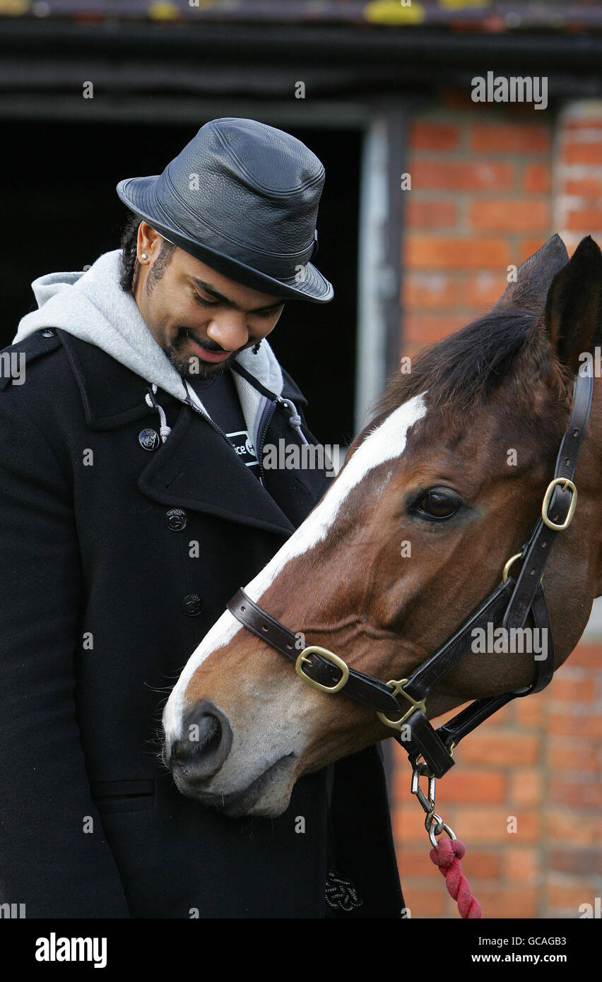 World Champion Heavyweight Boxer David Haye visits the home of Champion