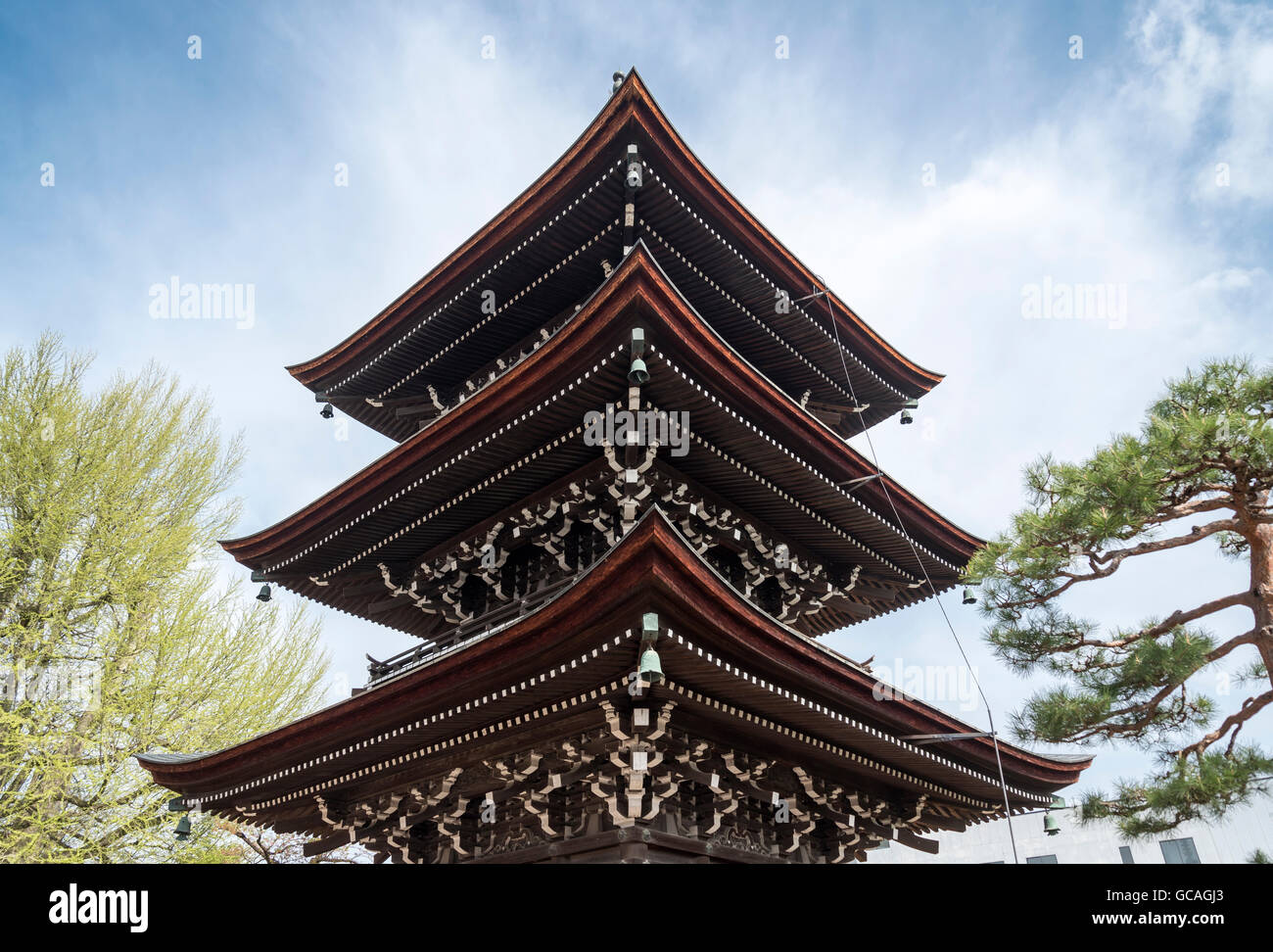 Pagoda at Hida Kokubun-ji Temple, Takayama, Japan Stock Photo