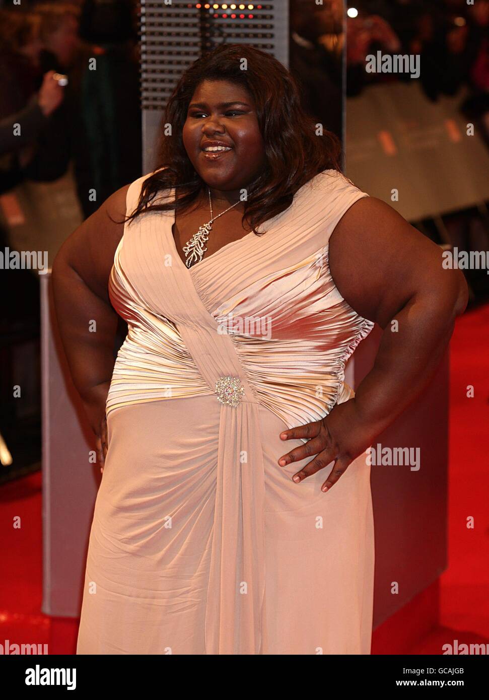 Gabourey Sidibe arriving for the Orange British Academy Film Awards, at