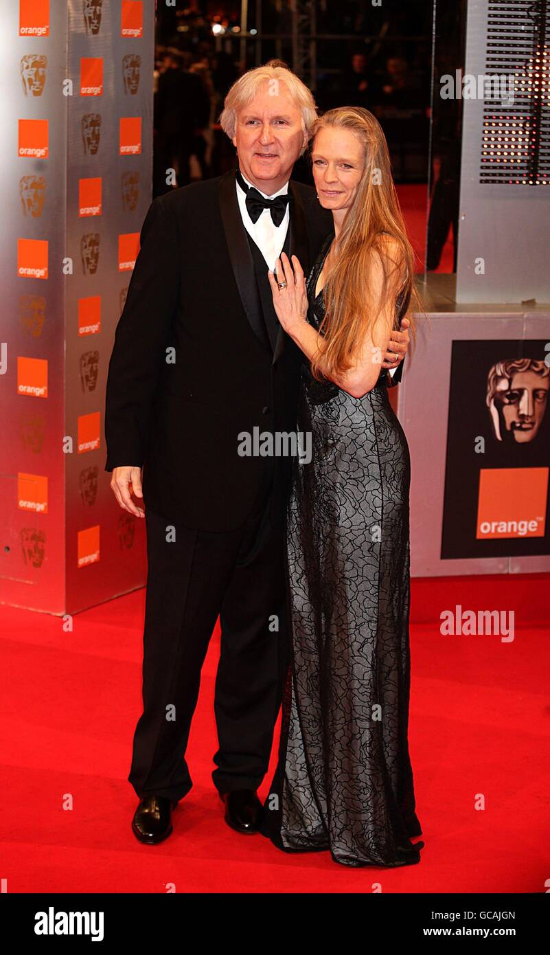 James Cameron and Suzy Amis arriving for the Orange British Academy Film Awards, at The Royal Opera House, London. Stock Photo