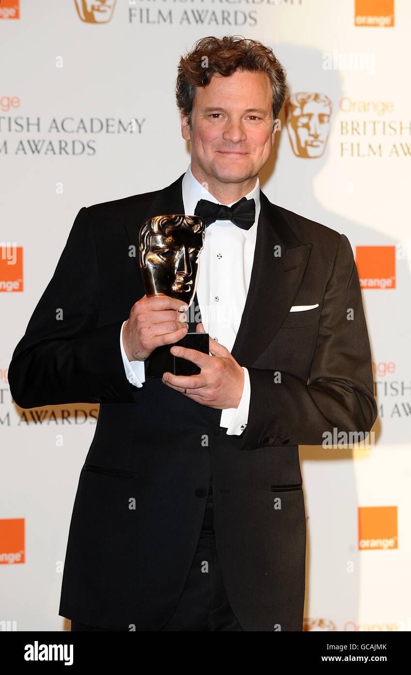 Colin Firth with the award for Best Actor, received for A Single Man at ...