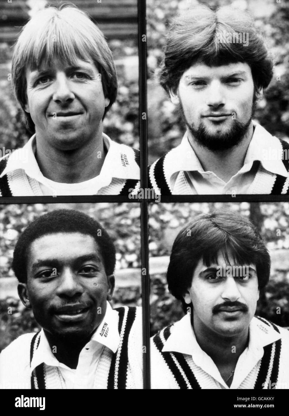 Cricket Middlesex County Cricket Club Portraits 1983 Stock Photo