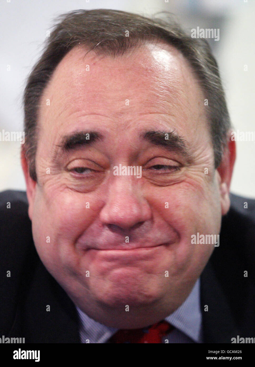 Scottish First Minister Alex Salmond during a visit to Lauriston Nursery, Dunfermline, where he celebrated it's first anniversary. Stock Photo