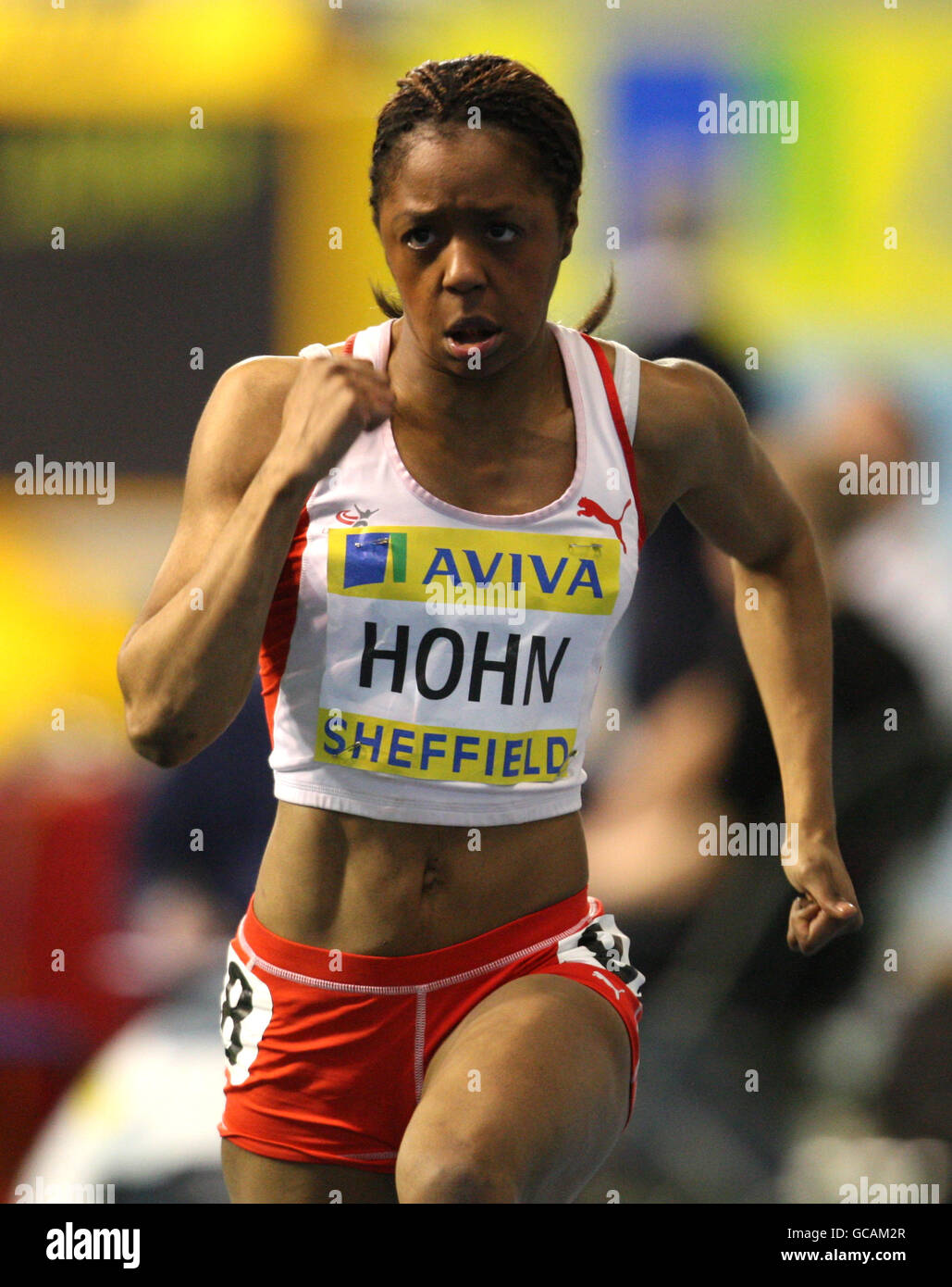 Athletics - Aviva World Trials and UK Championships - Day Two - EIS  Sheffield. Zara Hohn during the women's 60 metres heats Stock Photo - Alamy