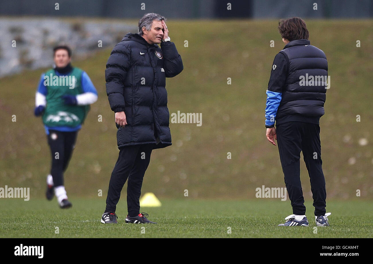 Soccer - UEFA Champions League - Round of 16 - First Leg - Inter Milan v Chelsea - Inter Milan Training and Press Conference ... Stock Photo