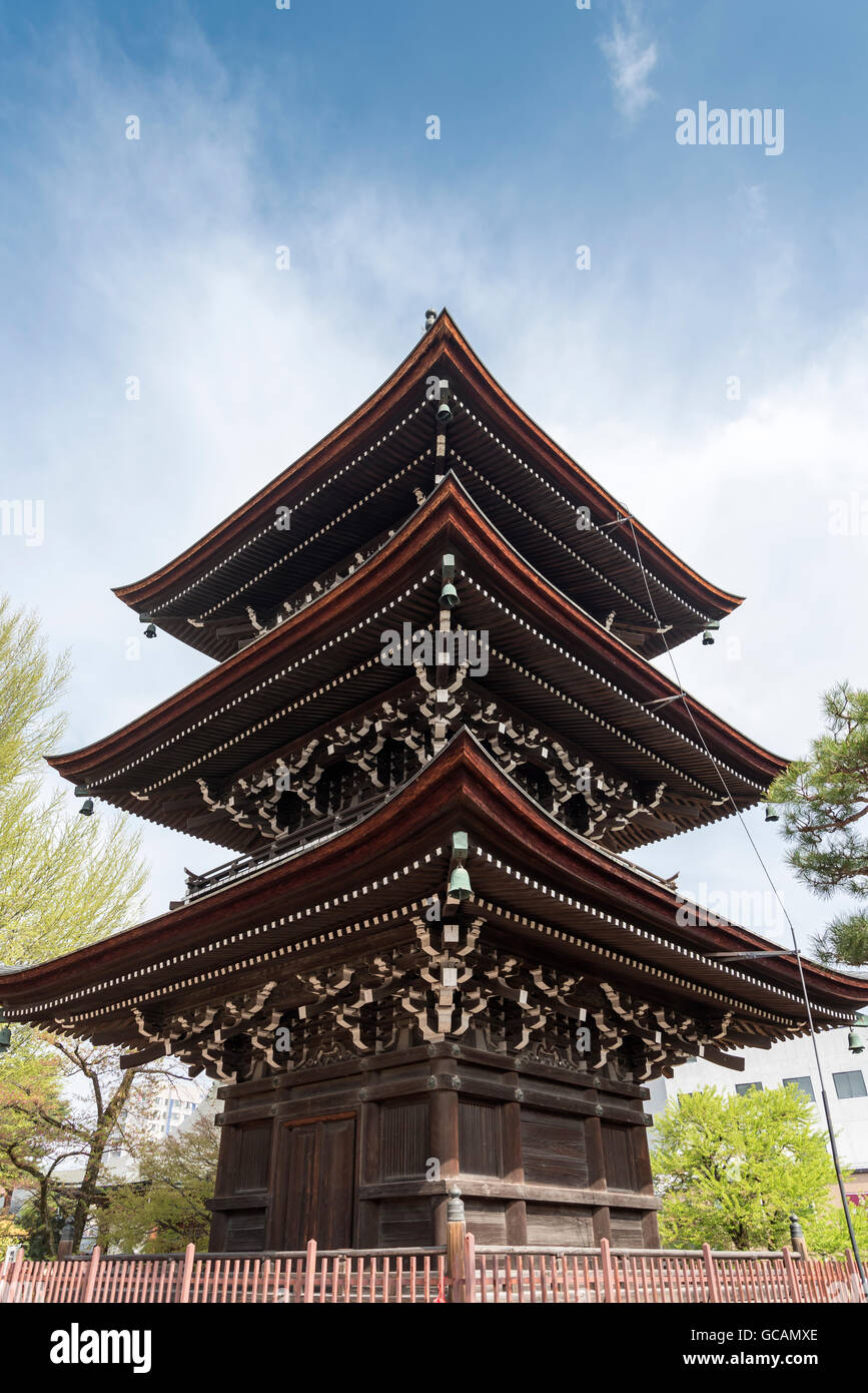 Pagoda at Hida Kokubun-ji Temple, Takayama, Japan Stock Photo