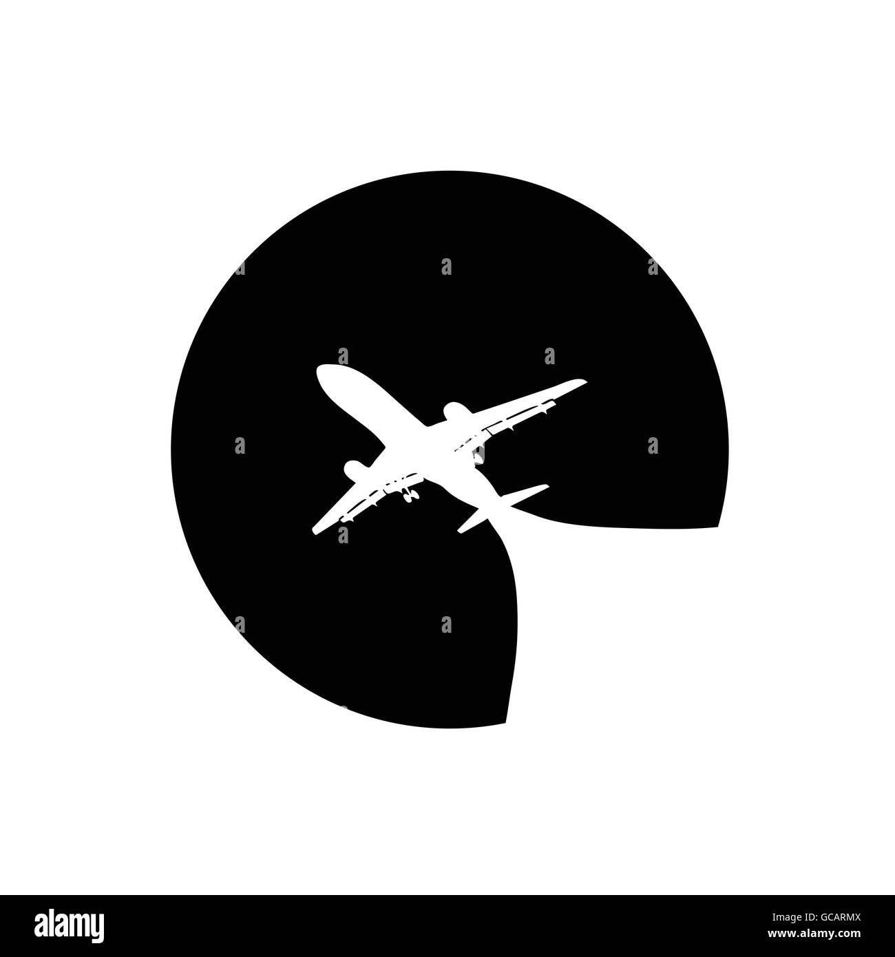 airplane vector illustration on a white background Stock Vector Image ...