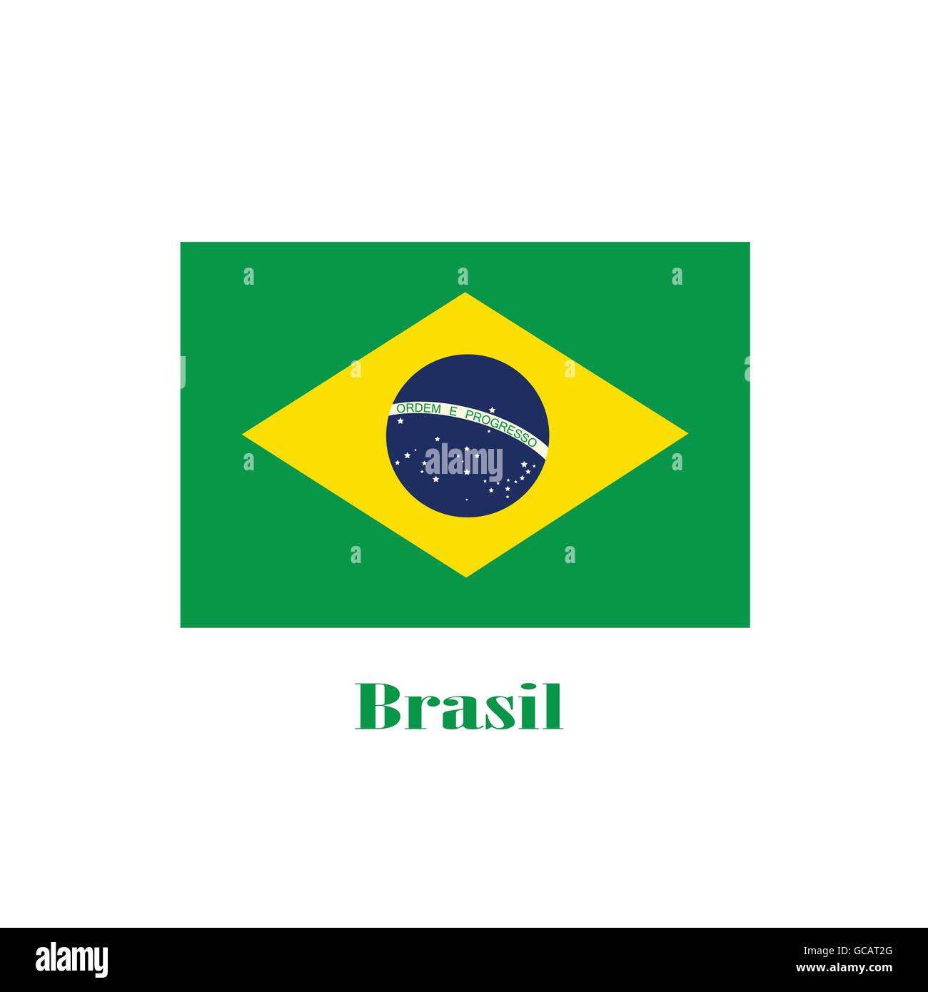 brasil flag color vector illustration Stock Vector