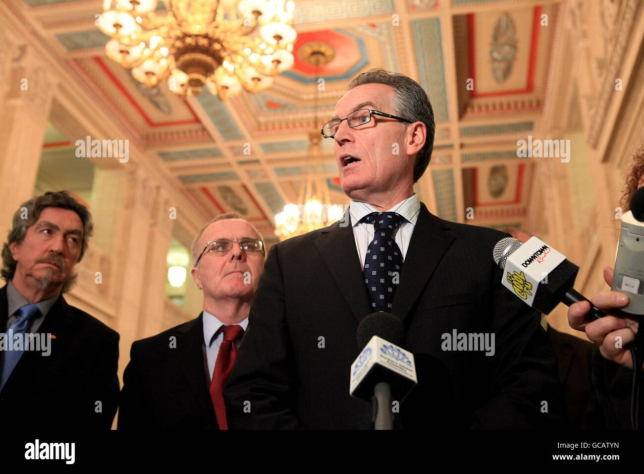 Talks on Northern Ireland's power-sharing deal Stock Photo