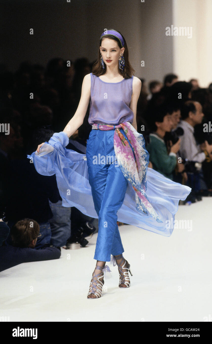 fashion, fashion show, Pret-a-Porter, Paris, Yves Saint Laurent, summer  collection 1992, Additional-Rights-Clearences-Not Available Stock Photo -  Alamy