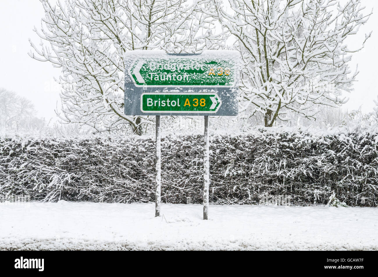 Directions to Bristol, Bridgwater and Taunton on the A38 covered in