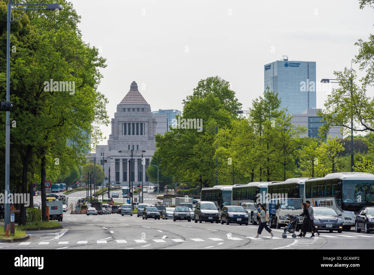 National Diet Building, Kasumigaseki, Chiyoda-Ku,Tokyo, Japan Stock Photo