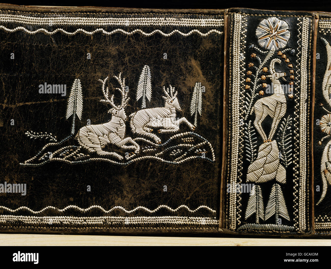 fine arts, Alpine folk art, tapestry, embroidery, quill embroidery on