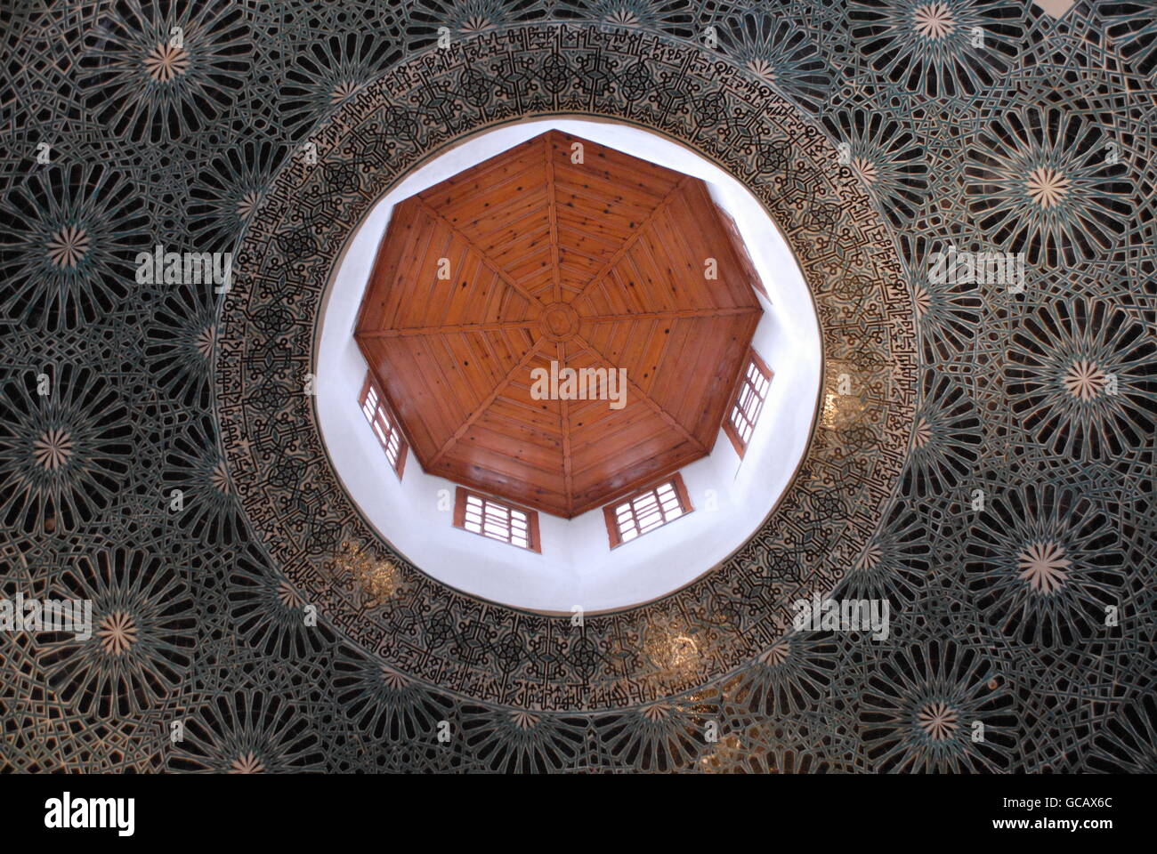 Ceramic ensemble on ceiling at the Karatay Museum in Konya Stock Photo