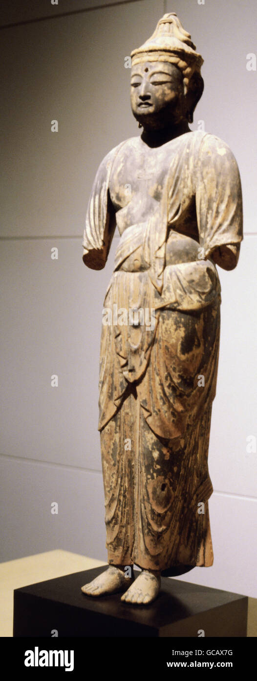 fine arts, Japan, sculpture, wood, fortune goddess Benten, Heian Period