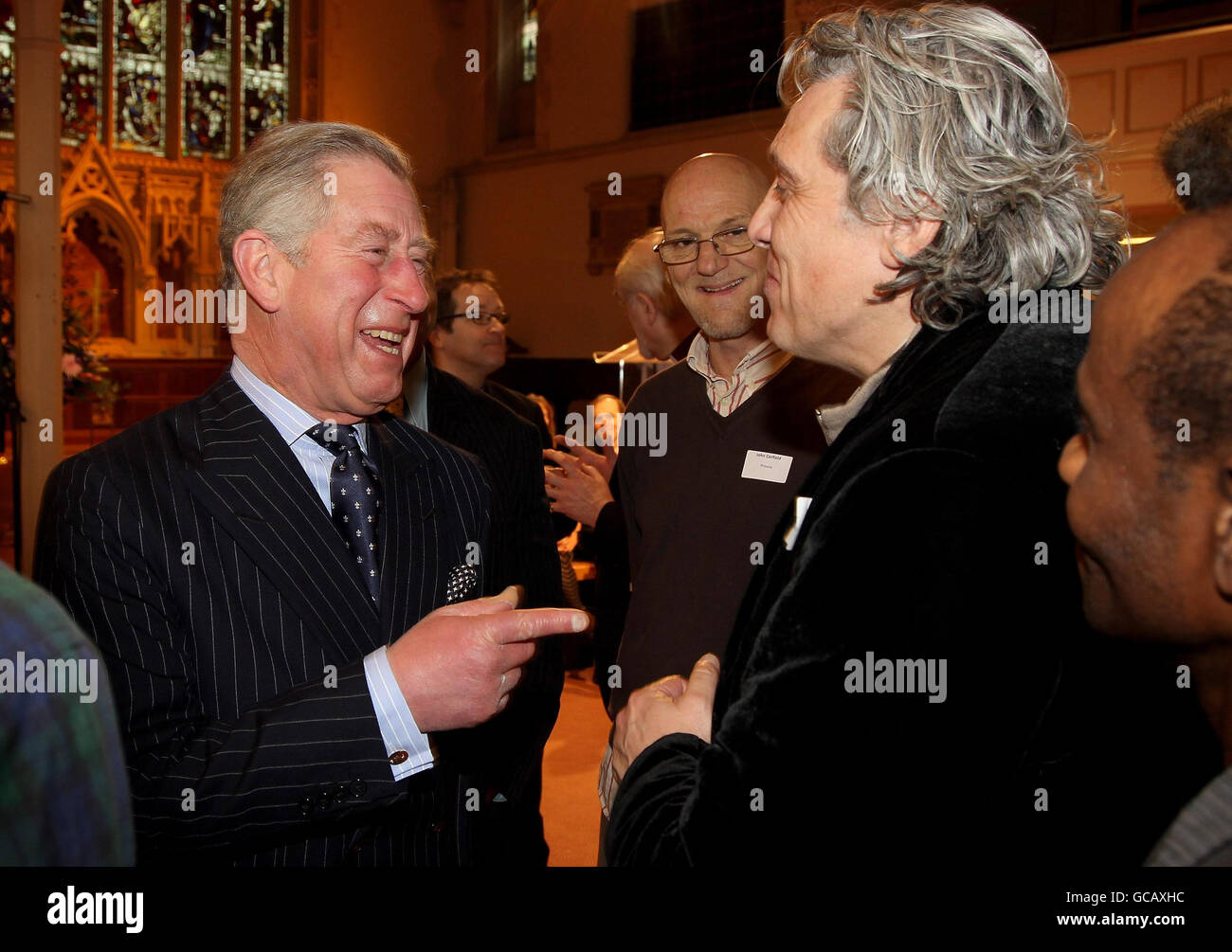 The Prince of Wales chats to Michael Emmett during a visit to St ...