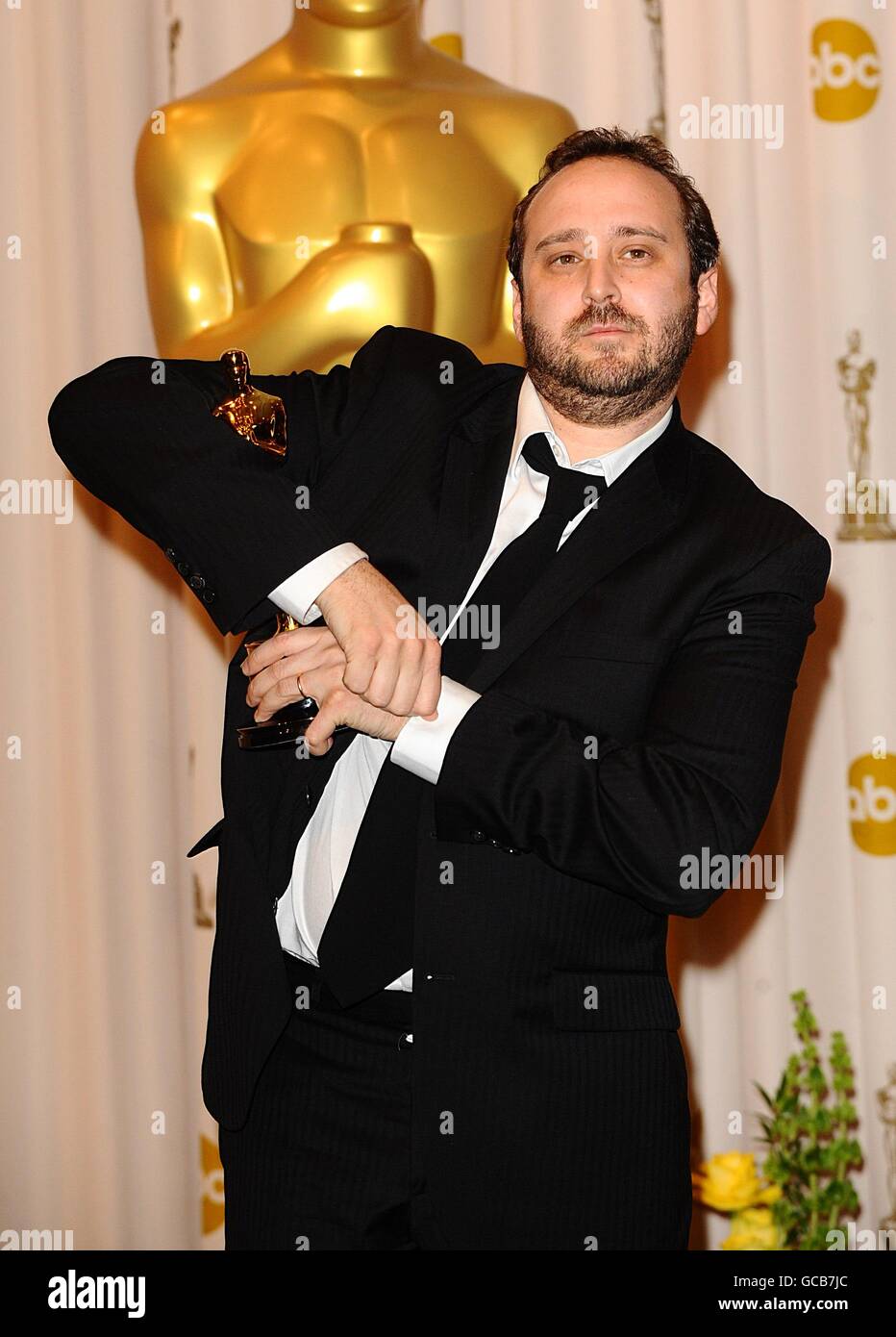 Nicolas Schmerkin with the Best Animated Short Film award, received for Logorama, at the 82nd Academy Awards at the Kodak Theatre, Los Angeles. Stock Photo