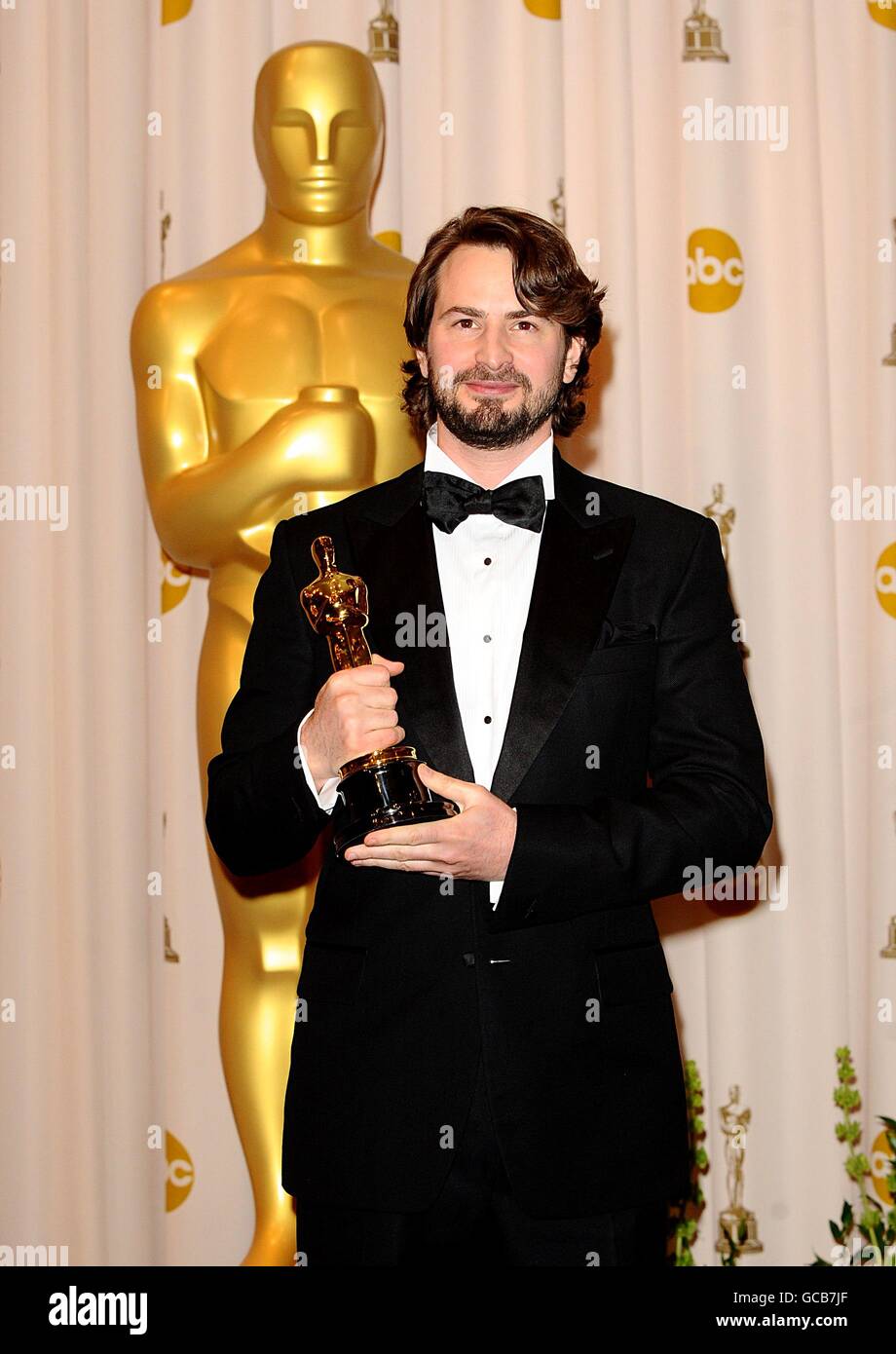 Mark Boal with the Original Screenplay award, received for The Hurt Locker, at the 82nd Academy Awards at the Kodak Theatre, Los Angeles. Stock Photo
