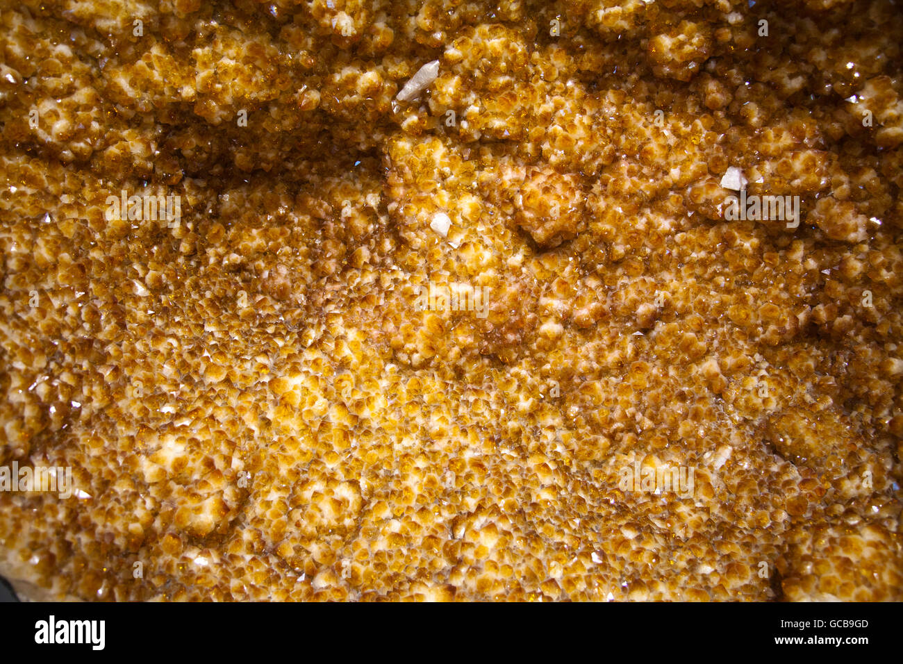 Citrine Quartz at Kristall Galerie - Crystal Gallery in Swakopmund - Namibia Stock Photo