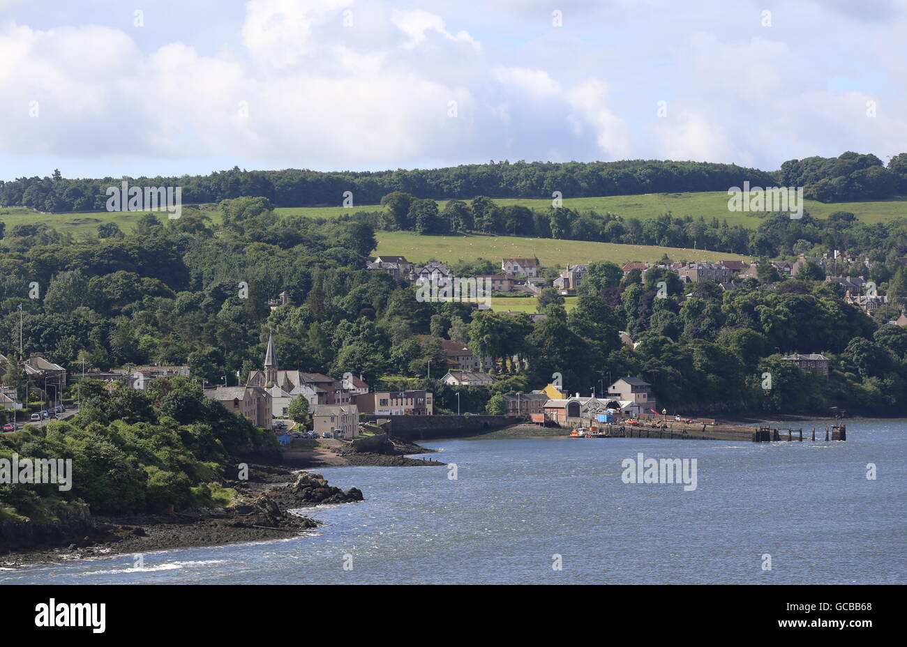 Elevated view of NewportonTay Fife Scotland July 2016 Stock Photo Alamy