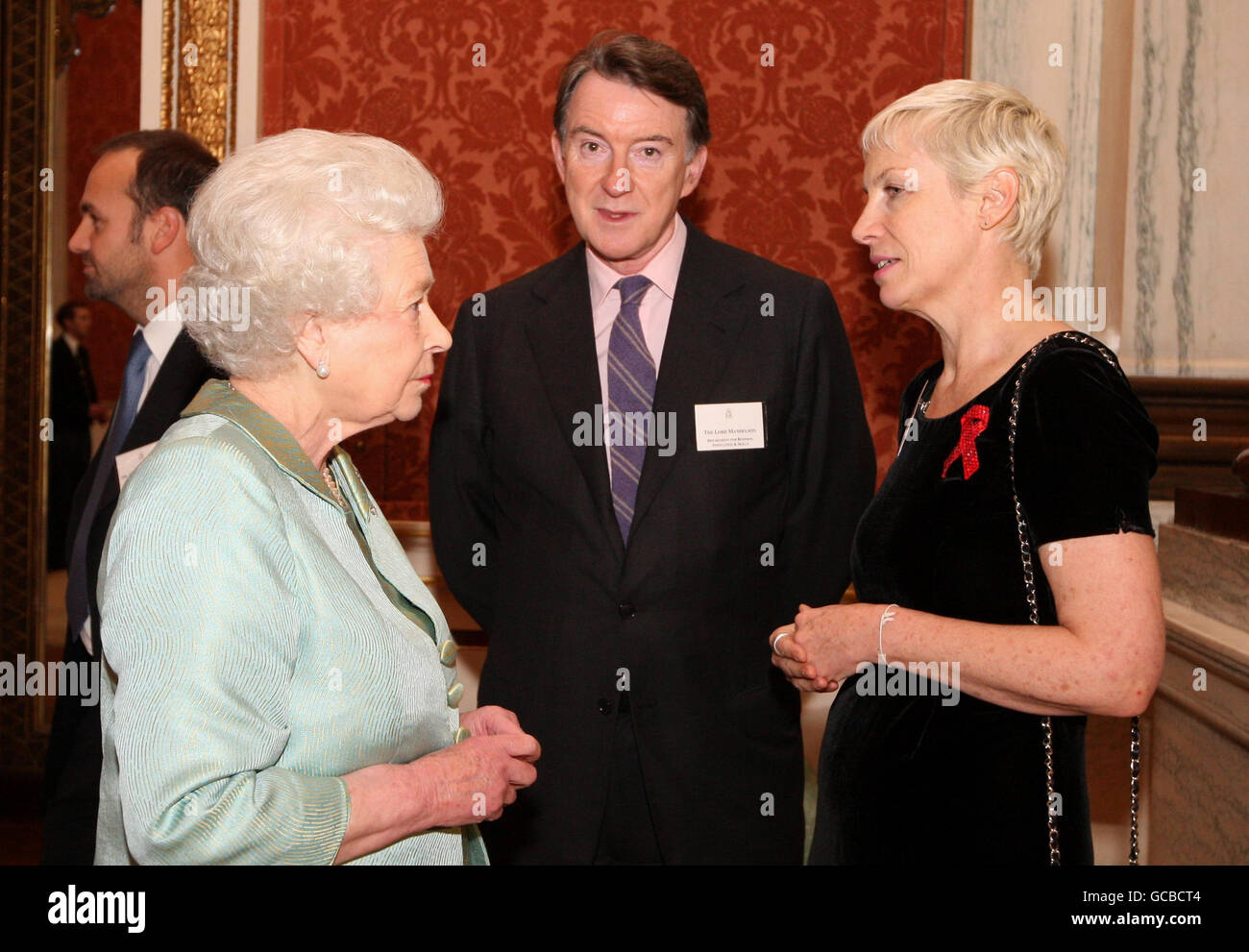 Queen elizabeth ii business secretary lord mandelson reception