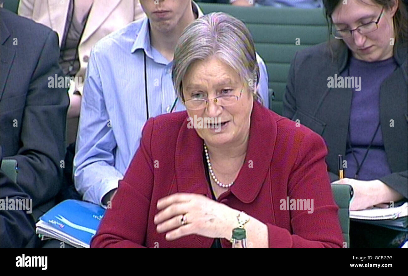 Professor Julia Slingo OBE, Chief Scientist, Met Office, appears before the Science and Technology Committee in Portcullis House, London. Stock Photo