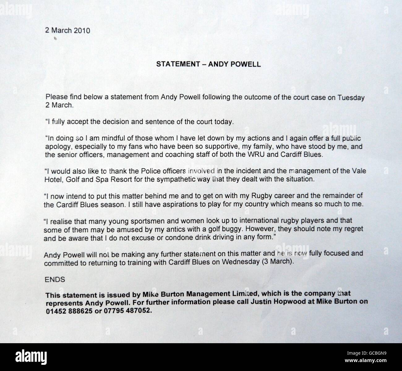 Andy Powell in court Stock Photo Alamy