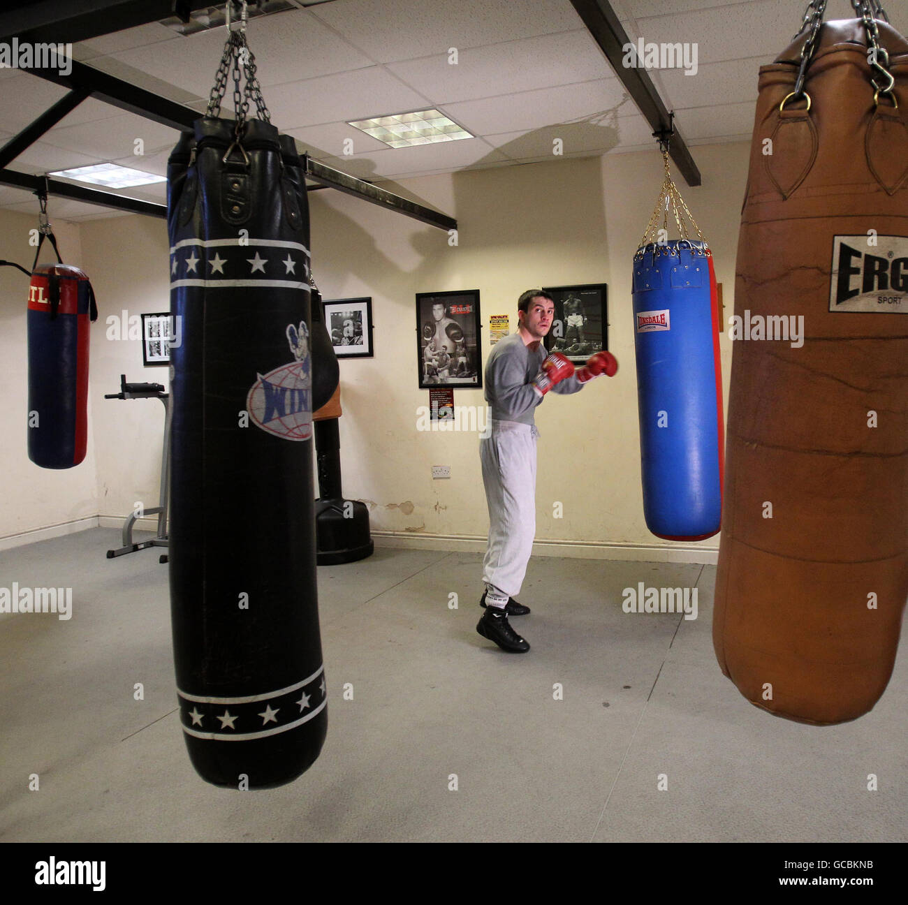 Boxing Paul Smith Media Workout Bridge Road Gym Stock Photo Alamy