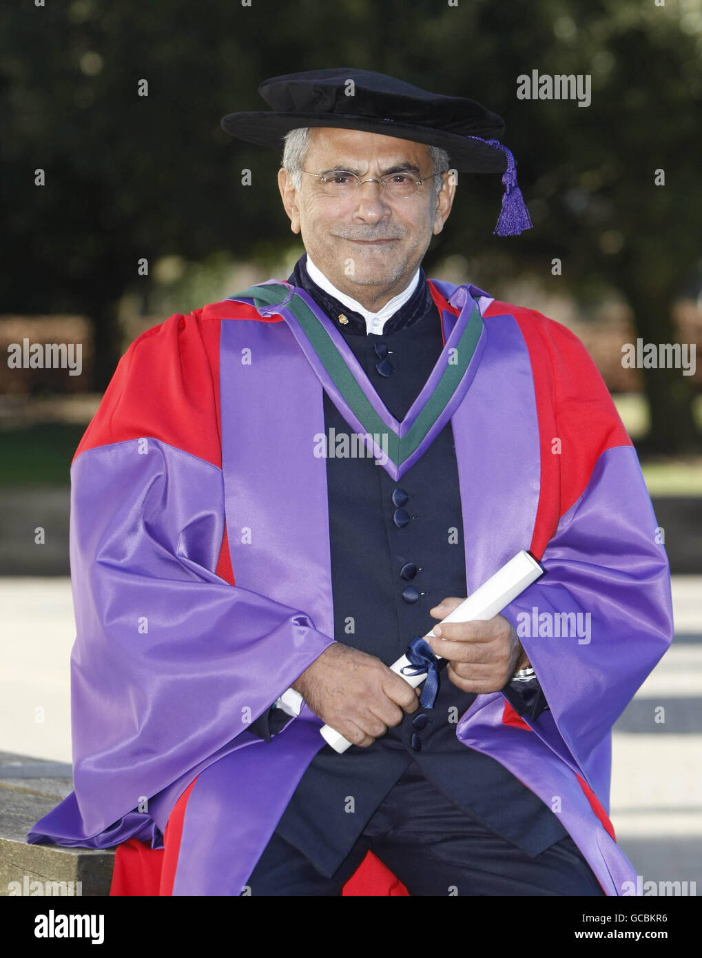 The President of the Democratic Republic of Timor-Leste, Dr Jose Ramos-Horta with his Honorary Doctorate of Laws, at the University College, Dublin. Stock Photo