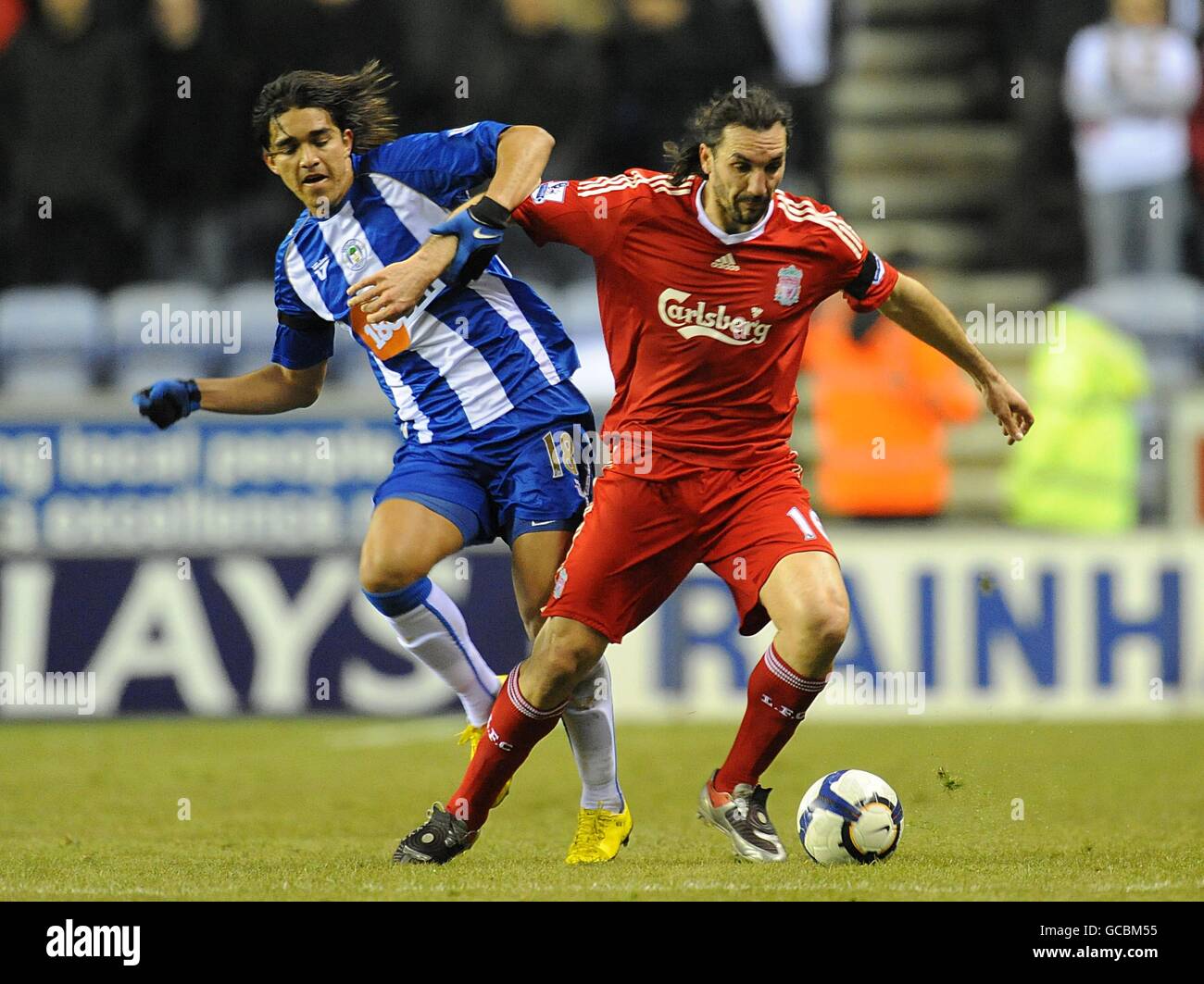 Soccer - Barclays Premier League - Wigan Athletic - Liverpool - DW Stadium Stock Photo