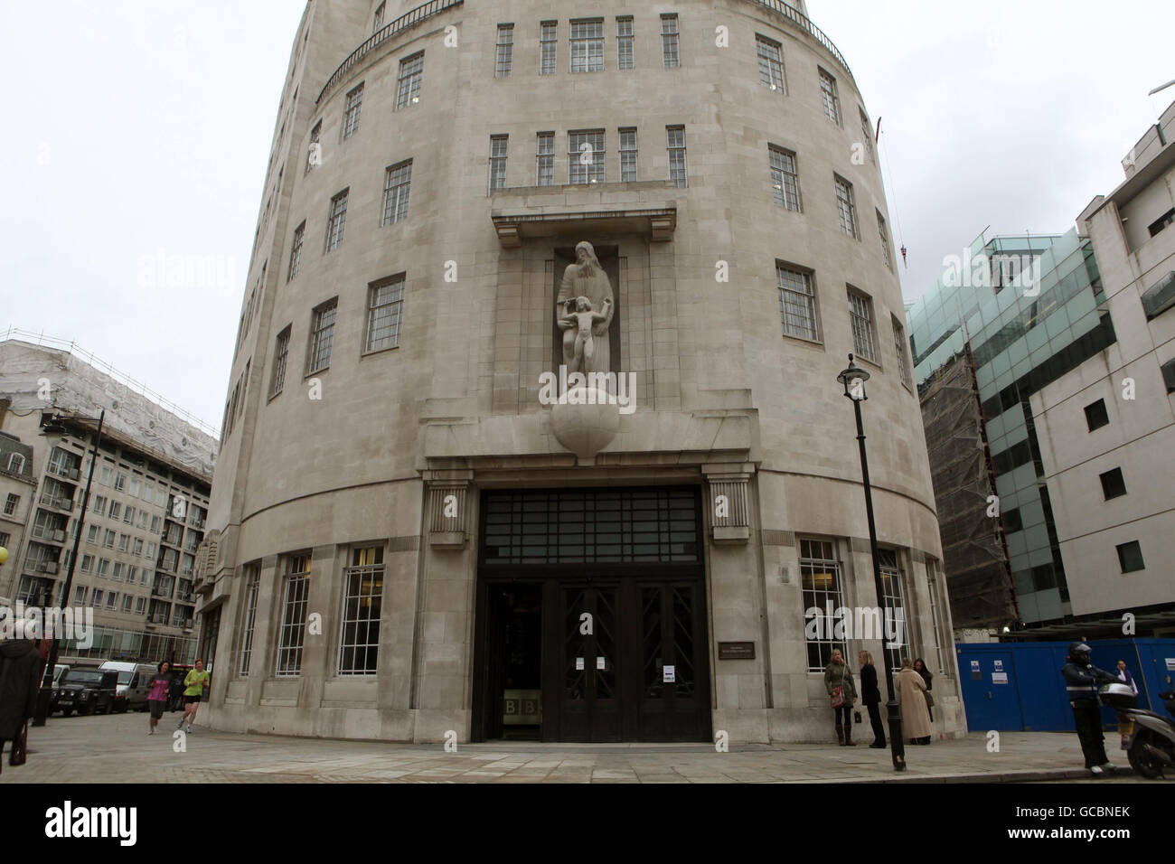 A general view of the BBC building Broadcasting House in Portland Place, central London. Stock Photo