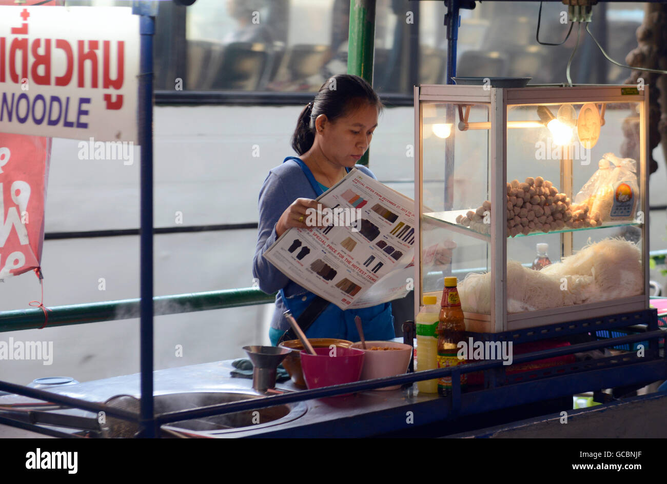 a thai fast food near Pratunam in the city of Bangkok in Thailand in Southeastasia. Stock Photo
