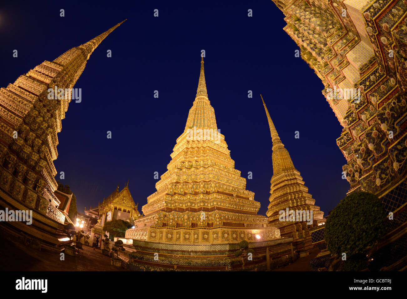 the temple of Wat Pho in the city of Bangkok in Thailand in ...