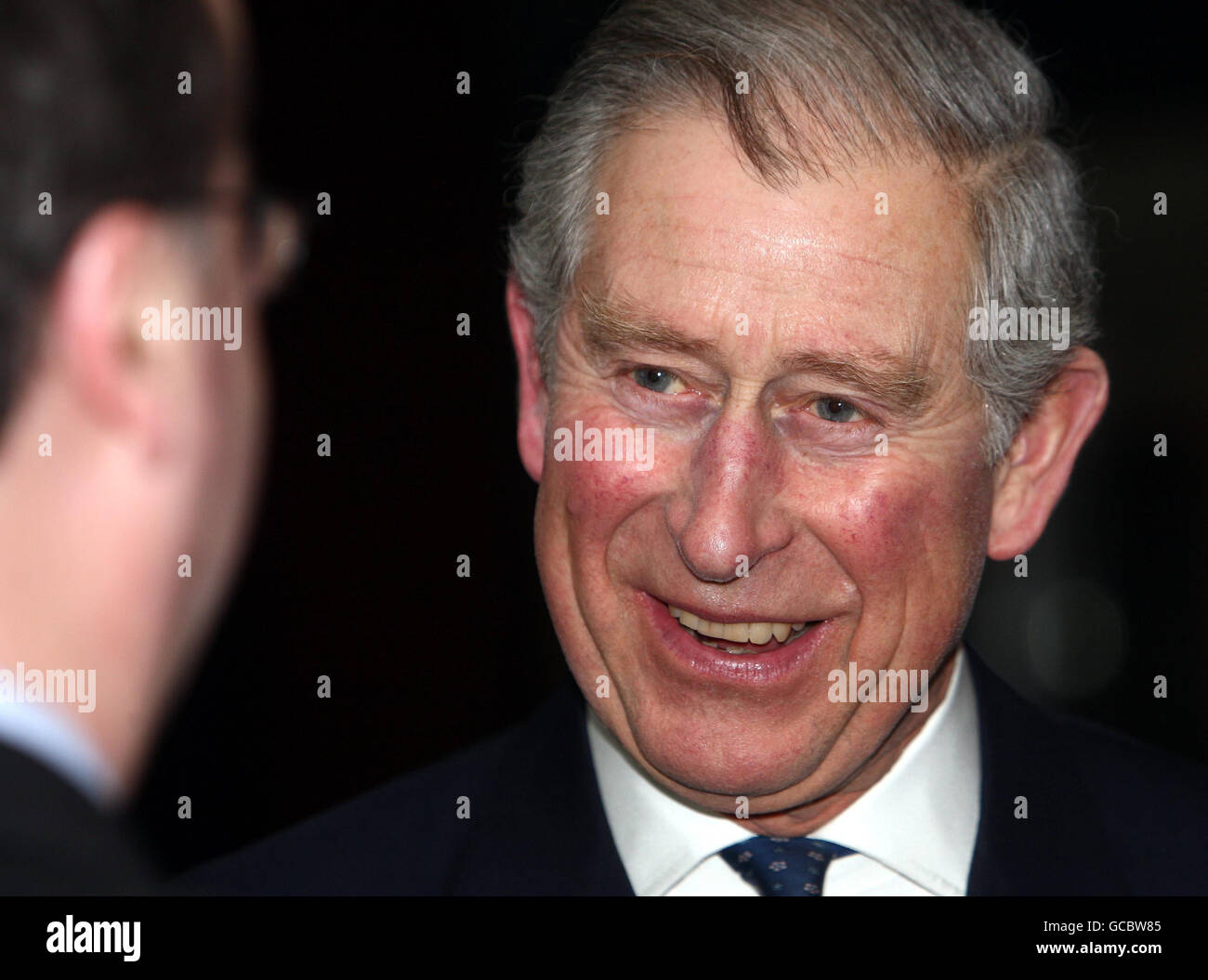 The Prince of Wales talks to theatre goers as he arrives at the Birmingham Hippodrome, for the Anniversary Celebration of the Brimingham Royal Ballet. Stock Photo