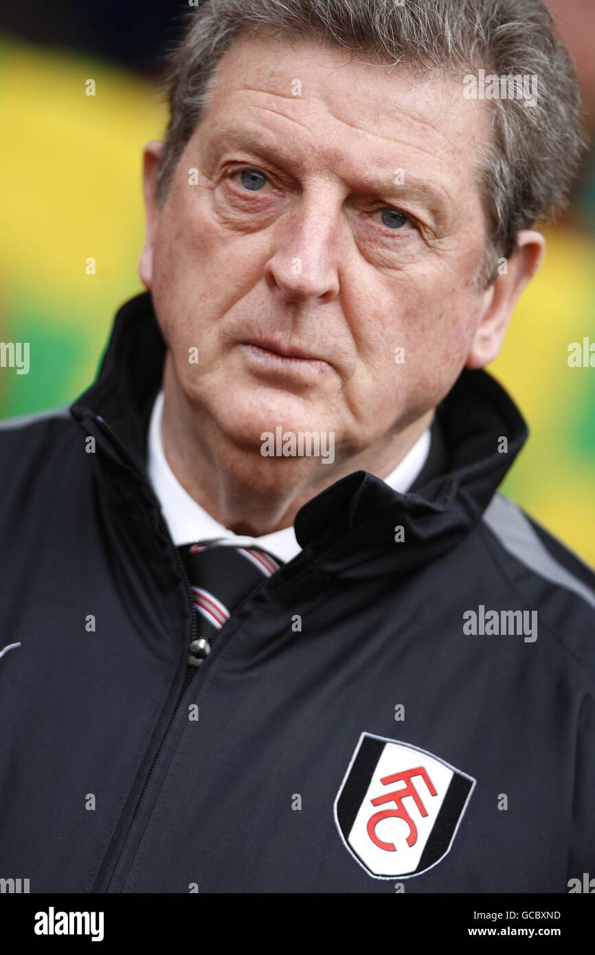 Soccer - Barclays Premier League - Manchester United v Fulham - Old Trafford. Fulham manager Roy Hodgson on the touchline. Stock Photo